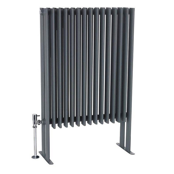 Hudson Reed Fin Floor Mounted Double Panel Radiator Large Image