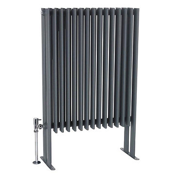 Hudson Reed Fin Floor Mounted Double Panel Radiator Profile Large Image