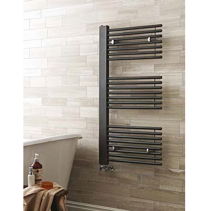 Hudson Reed Finesse Designer Radiator - Anthracite - HLA09 Profile Large Image