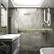 Hudson Reed Free Standing Wet Room Screen with Black Double Support Arms  Profile Large Image