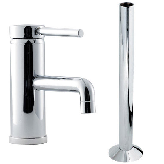 Ultra Freestanding Helix Single Lever Mono Bath Filler - Chrome Feature Large Image