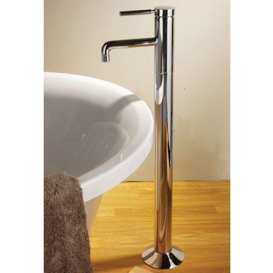 Ultra Freestanding Helix Single Lever Mono Bath Filler - Chrome Profile Large Image