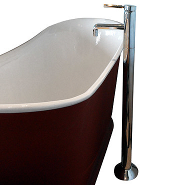 Ultra Freestanding Helix Single Lever Mono Bath Filler - Chrome Profile Large Image