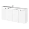 Hudson Reed Fusion 1000mm Gloss White Compact Wall Hung Unit & Basin Large Image