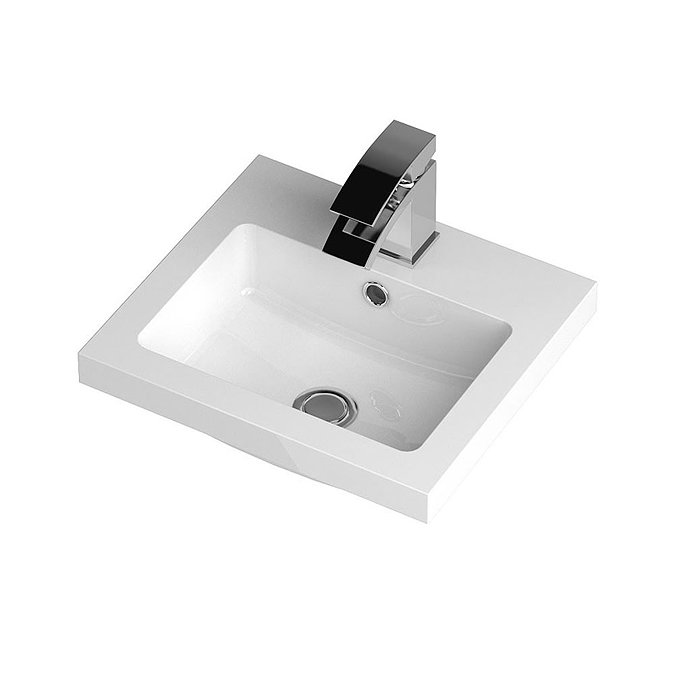 Hudson Reed Fusion 400mm Gloss White Full Depth Unit + Basin  Profile Large Image