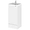 Hudson Reed Fusion 400mm Gloss White Full Depth Unit + Basin Large Image