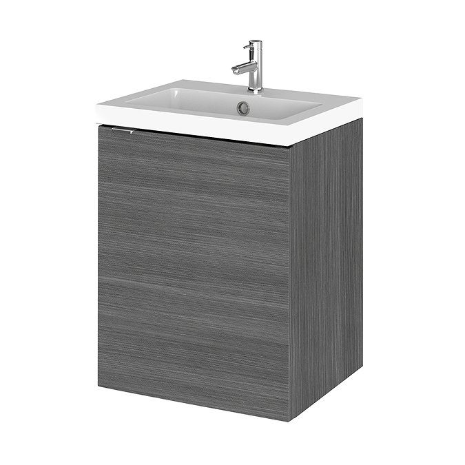 Hudson Reed Fusion 400mm Grey Avola Full Depth Wall Hung Unit & Basin