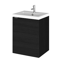 Hudson Reed Fusion 400mm Hacienda Black Full Depth Wall Hung Unit & Basin