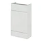 Hudson Reed Fusion Compact 500mm WC Unit- Gloss Grey Mist - OFG445 Large Image