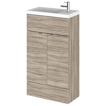 Hudson Reed Fusion Driftwood 505x260mm Compact Vanity Unit & Basin  Profile Large Image