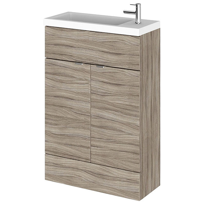 Hudson Reed Fusion Driftwood 605x260mm Compact Vanity Unit & Basin Large Image