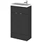 Hudson Reed Fusion Gloss Grey 505x260mm Compact Vanity Unit & Basin Large Image