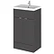 Hudson Reed Fusion Gloss Grey 505x360mm Vanity Unit & Basin Large Image