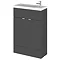 Hudson Reed Fusion Gloss Grey 605x260mm Compact Vanity Unit & Basin Large Image