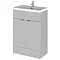 Hudson Reed Fusion Gloss Grey Mist 605x360mm Vanity Unit & Basin Large Image