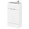 Hudson Reed Fusion Gloss White 505x260mm Compact Vanity Unit & Basin Large Image