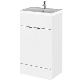 Hudson Reed Fusion Gloss White 505x360mm Vanity Unit & Basin - CBI124 Large Image