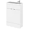 Hudson Reed Fusion Gloss White 605x260mm Compact Vanity Unit & Basin Large Image