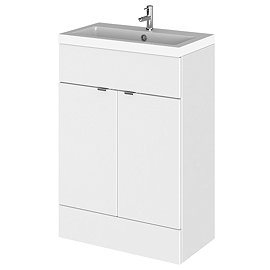 Hudson Reed Fusion Gloss White 605x360mm Vanity Unit & Basin Large Image