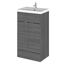 Hudson Reed Fusion Grey Avola 505x360mm Vanity Unit & Basin