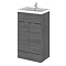 Hudson Reed Fusion Grey Avola 505x360mm Vanity Unit & Basin