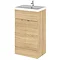 Hudson Reed Fusion Natural Oak 505x360mm Vanity Unit & Basin - CBI324 Large Image