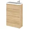 Hudson Reed Fusion Natural Oak 605x260mm Compact Vanity Unit & Basin Large Image