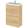 Hudson Reed Fusion Natural Oak 605x360mm Vanity Unit & Basin Large Image