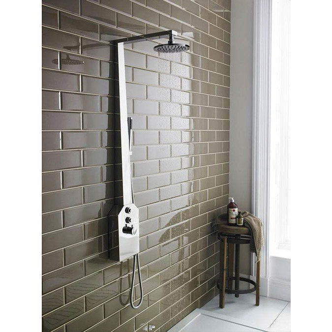 Hudson Reed - Glitz Thermostatic Shower Panel - AS362 In Bathroom Large Image