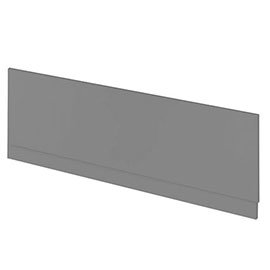Hudson Reed Gloss Grey 1700 Front Straight Bath Panel - OFF977 Medium Image