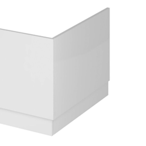 Hudson Reed Gloss White 700 End Straight Bath Panel - OFF170 Large Image