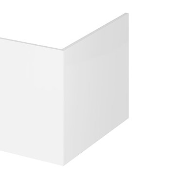 Hudson Reed Gloss White 700 Square Shower Bath End Panel - OFF179  Profile Large Image