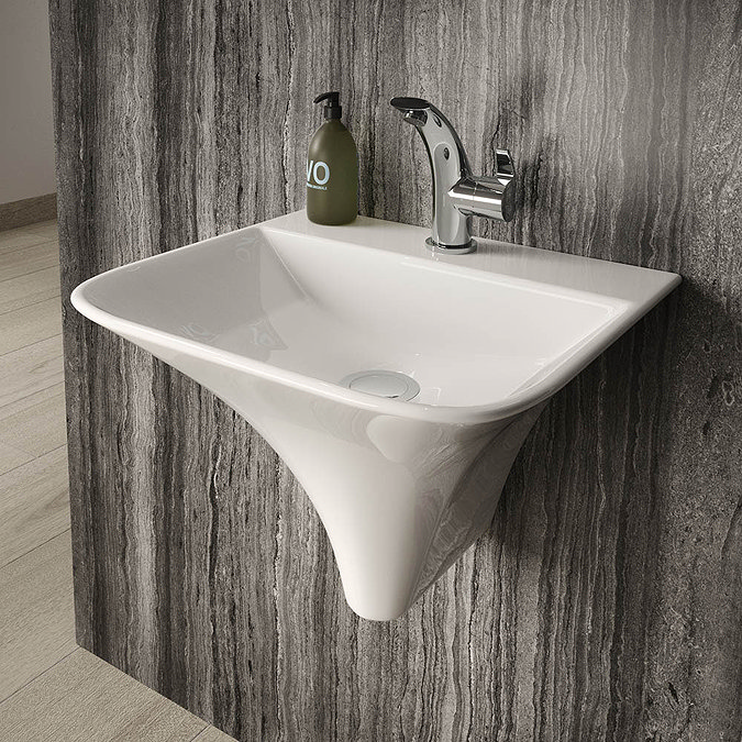 Hudson Reed Grace 1TH Wall Hung Suite (Rimless Toilet, Concealed Cistern + Basin)  Profile Large Ima