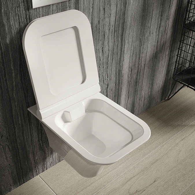 Hudson Reed Grace Rimless Wall Hung Pan & Soft Close Seat - NCT140  additional Large Image