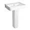 Hudson Reed - Granger 520mm Basin 1TH & Full Pedestal - CBA003 Large Image