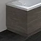 Hudson Reed Grey Avola 700 End Straight Bath Panel - OFF570 Large Image