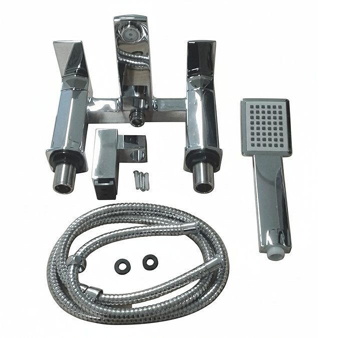 Hudson Reed Hardy Bath Shower Mixer with Shower Kit & Wall Bracket