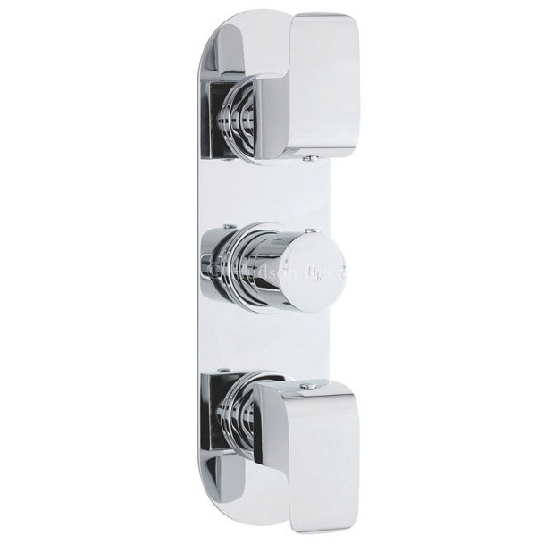 Hudson Reed Hero Triple Concealed Thermostatic Shower Valve - Round Plate - HER3411 Large Image