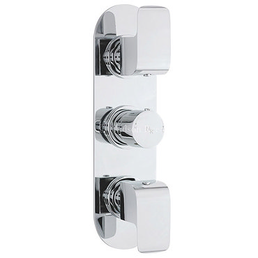 Hudson Reed Hero Triple Concealed Thermostatic Shower Valve - Round Plate - HER3411  Profile Large Image