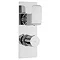 Hudson Reed Hero Twin Concealed Thermostatic Shower Valve with Diverter - Square Plate Large Image