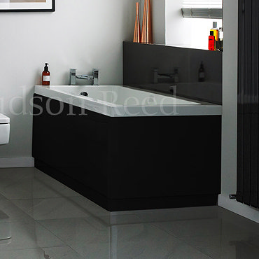 Hudson Reed High Gloss Black End Bath Panel - Various Size Options  Profile Large Image