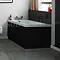 Hudson Reed High Gloss Black End Bath Panel - 3 Size Options Large Image
