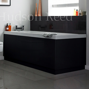 Hudson Reed High Gloss Black Front Bath Panel Profile Large Image