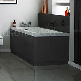 Hudson Reed High Gloss Grey End Bath Panel Medium Image