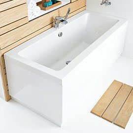 Hudson Reed High Gloss White MDF End Bath Panel - Various Size Options Medium Image
