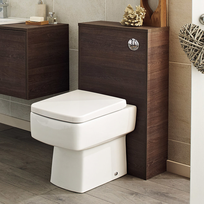 Hudson Reed Horizon 500mm Back to Wall WC Unit Inc. Cistern + Pan - Mid Sawn Oak Feature Large Image