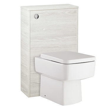 Hudson Reed - Horizon 500mm Back to Wall WC Unit with Cistern & Pan - White Sawn Oak Profile Large Image
