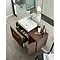 Hudson Reed - Horizon 600mm 1 Drawer Cabinet and Worktop - Mid Sawn Oak - FHZ010 Profile Large Image