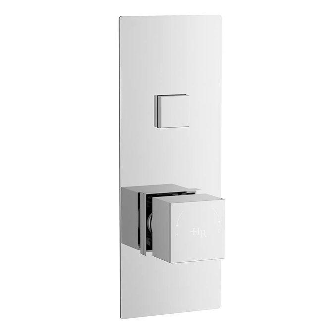 Hudson Reed Ignite Square One Outlet Push-Button Thermostatic Shower Valve Chrome - CPB3310 Large Im