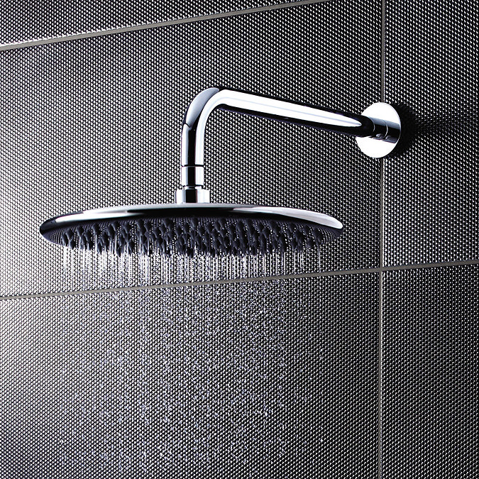 Hudson Reed - Indus Thermostatic Valve with Round Fixed Head and 4 Round Tile Body Jets Profile Large Image